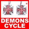 Maltese Cross LED Turn Signals (AMBER) for Harley-Davidson Motorcycles BLINKERS CROSS LED AMBER Image 