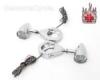 Bullet LED Blinkers RED with 39mm Front Legs Clamps RED LED Bullet blinkers 39mm 8-349 Image 