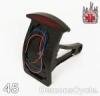 Black Side Mount (Axlemount) License Plate Bracket with LED Taillight for Harley TAG MOUNT 45 Image 