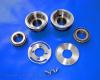 Chrome Billet Fork Cups/Stop Complete Kit FORK CUPS STOP KIT Image 