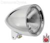 Chrome Billet Motorcycle Headlight 4.5" Lens No Visor Small Headlight No Visor 4.5 No Block Image 