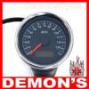 MINI Electronic Speedometer with Black Interface and Odometer Harley-Davidson Style Mini Speedo Black 2.5 S1B OX-054 Image 