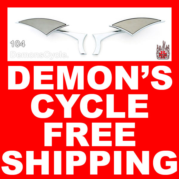 Chrome Billet Custom Mirrors Set (Z) for Harley-Davidson Mirrors 104 Image 