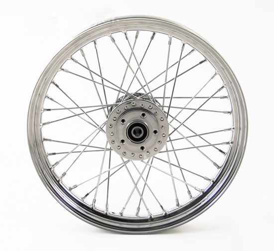 40 Spoke Chrome Billet Hub Front Wheel for Harley XL FDX
