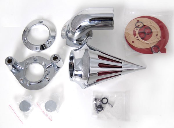Chrome Spike Air Cleaner Intake for Harley-Davidson Sportster Carburetors 1991-2006