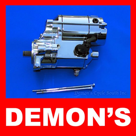 Chrome 1.75 Kw Heavy Duty Starter for Harley-Davidson Big Twins