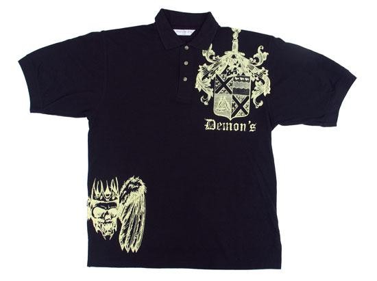 Demon's Cycle Black Polo Shirt L
