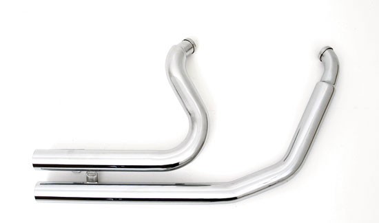 Harley-Davidson Evo Chrome Exhaust Pipes Snub Nose by Big Growl