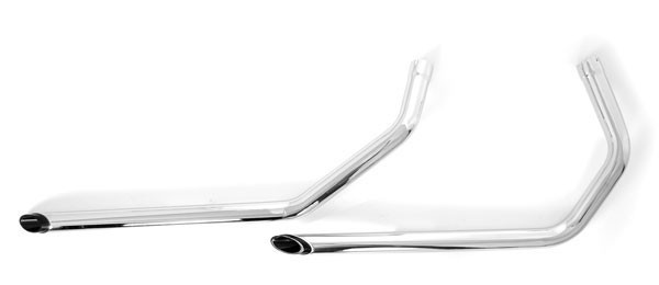 Dual Slash Black Tips Drag Pipes Exhaust for Harley-Davidson Sportster 1957-85