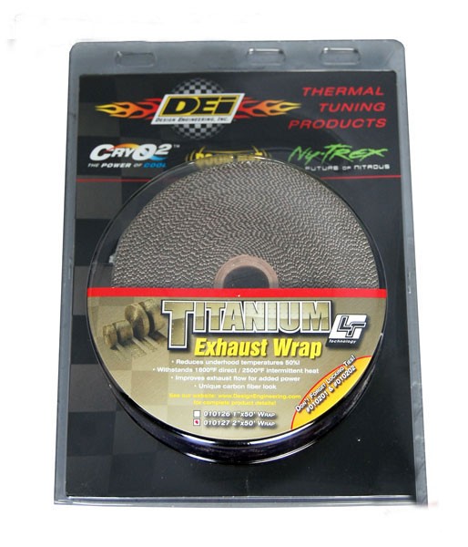 Exhaust Insulating Heat Wrap TITANIUM Roll DEI Design Engineering Inc Motorcycle Pipes