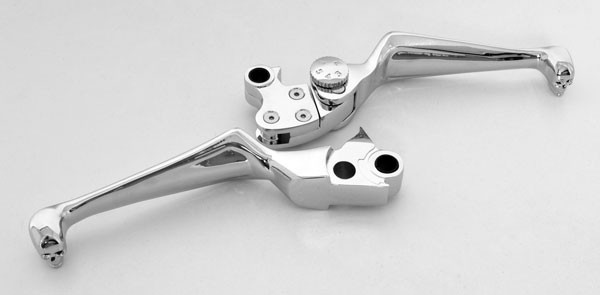 Chrome Levers Brake Adjustable Cluch for Harley 1996-up Softail Sportster Touring Hand Controls