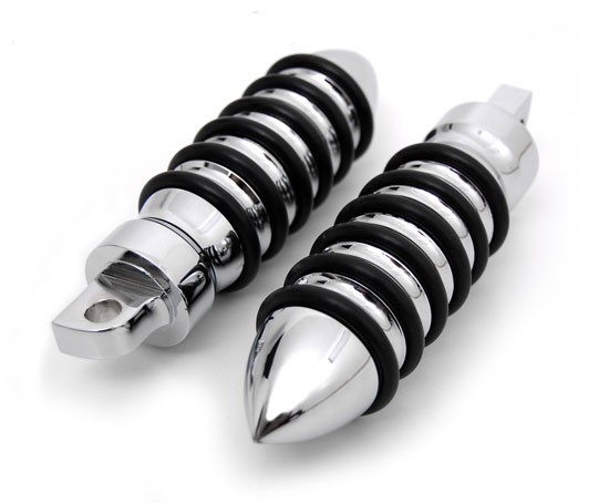 Chrome Retro "60's" Footpegs for Harley-Davidson Softail, FXWG, FXR