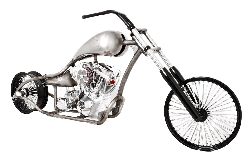 250 Pro-Street Drop Seat Rolling Chassis for Harley-Davidson Big Twin Engine Complete Driveline Kit Black