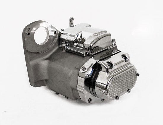 6-Speed Natural Aluminum and Chrome Transmission for Harley-Davidson