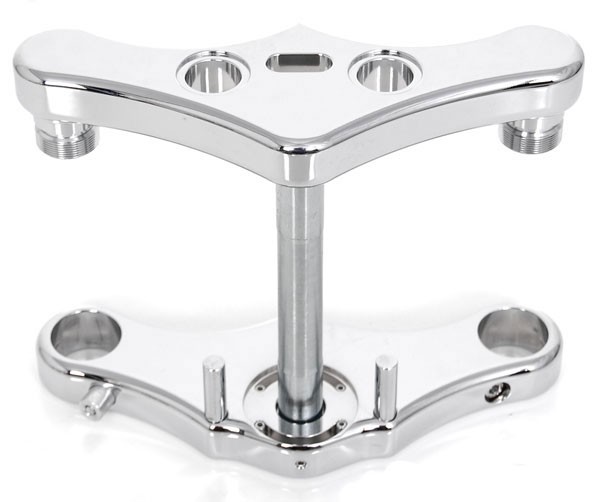 10" Wide Glide Smooth No Rake Triple Trees for Harley-Davidson 41mm Front Ends
