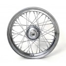 Chrome 40 Spoke Front Wheels 16"x3" Single Disc for Harley FL 1973-83