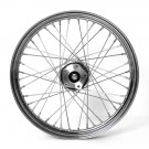 Chrome 40 Spoke Front Wheels 19"x2.5" Single Disc for Harley FXST 1986-99