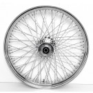 21"  x 3.5" 80 Spoke Chrome Billet Hub Front Wide Glide Wheel for Harley Davidson Dual Disc 25MM ABS Bearings