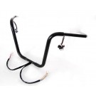 16" Black Ape Hangers 1-1/4" diameter Internaly Wired with Switches for Harley-Davidson