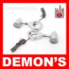 Bullet LED Blinkers Amber with 39mm Front Legs Clamps
