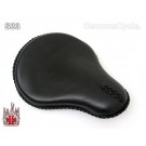 Bobber Solo Seat for Harley or Indian Black All Leather Laced