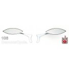 Chrome Billet Custom Mirrors Set (Cateye Z) for Harley-Davidson