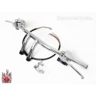 1-1/4" Handlebars T-Bars 6" Rise with Hand Controls and Switches for Harley