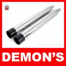 3.5" Harley-Davidson FLH FLT Dresser Road King Exhaust Mufflers Chrome with Black Barrel Tips