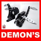 Black Billet Custom Forward Controls with Chrome Footpegs +2" Extended for Harley Big Twins 70-99 DRAGGER