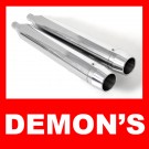 4" O.D. Harley-Davidson FLH FLT Dresser Road King Exhaust Mufflers Chrome with Billet Tips