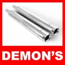 4" O.D. Harley-Davidson FLH FLT Dresser Road King Exhaust Mufflers Chrome with Billet Tips