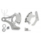 Front and Rear Polishjed Billet Brake Calipers with Brackets for Harley-Davidson