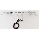 1-1/4" Handlebars Pullback "T-Bars" 10" Rise with Hand Controls and Switches Custom Harley