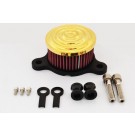 Gold Scalloped Air Cleaner Intake for Harley-Davidson Sportster Carburetors 2004-Present