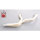 2-into-1 Heat Wrapped WHITE Custom Exhaust Pipes for Harley-Davidson Big Twins