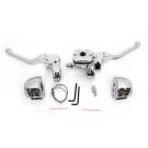 Chrome Hand Controls for 1996-Up Single Disc Harley-Davidson Handlebars