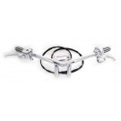 1-1/4" Handlebars M-Bars 4.5" Rise with Hand Controls, Switches and Grips for Harley