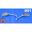 Chrome Billet Mirrors (Golf style) for Harley-Davidson Motorcycles