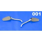Chrome Billet Mirrors (Golf style) for Harley-Davidson Motorcycles