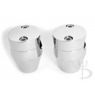 2" Rise Chrome Billet Handlebars Universal Risers for Harley Front Ends + Metric and Aftermarket