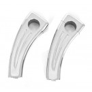 4" Chrome Billet Handlebars Custom Risers 1.25" Pull-back for Harley-Davidson Motorcycle Front Ends