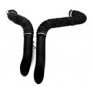 1-3/4" Wrapped Black Y-Pipes Custom Exhaust for Harley-Davidson Softail Dyna FL Touring Models 1984-2014