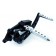 Black Billet Custom Forward Controls with Chrome Footpegs +2" Extended for Harley Big Twins 2000-Up TORPEDO