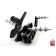 Black Billet Custom Forward Controls with Chrome Footpegs +2" Extended for Harley Big Twins 70-99 SPIRAL