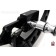 Black Billet Custom Forward Controls with Chrome Footpegs +2" Extended for Harley Big Twins 70-99 SPIRAL