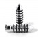 Chrome Billet Hand Grips RETRO 60's Bullet Tips for Harley-Davidson 