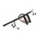 1-1/4" Black Handlebars T-Bars 6" Rise with Internal Wires + Switches for Harley-Davidson
