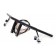 1-1/4" Black Handlebars T-Bars 6" Rise with Internal Wires + Switches for Harley-Davidson
