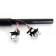 1-1/4" Black Handlebars T-Bars 6" Rise with Internal Wires + Switches for Harley-Davidson