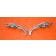 Chrome Billet Mirrors Flamed Stems 3D Flames for Harey and Other Motorcycles